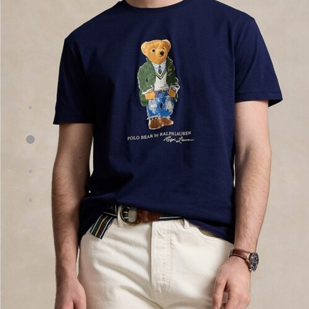 Ralph Lauren Navy Polo Bear Tee, Varsity Bear